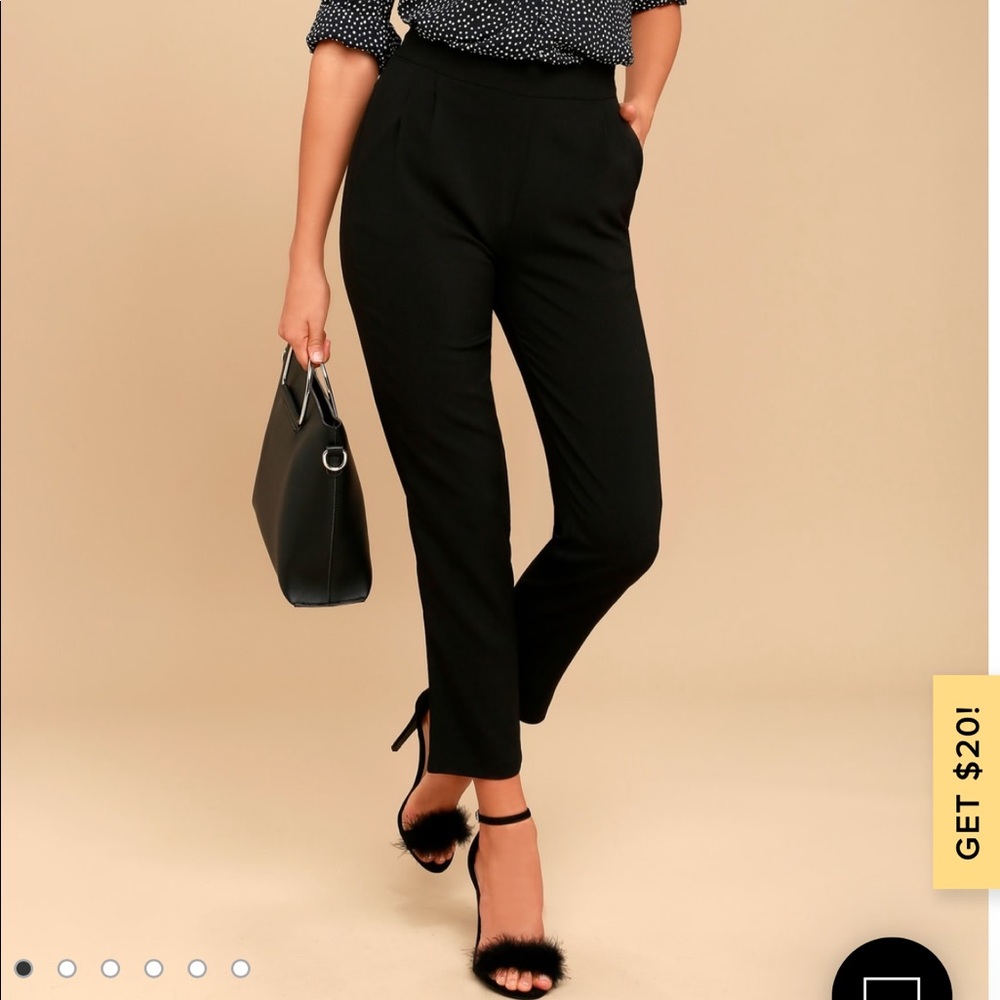 🌹 Lulu’s Black High-Waisted Trouser Pants🌹
